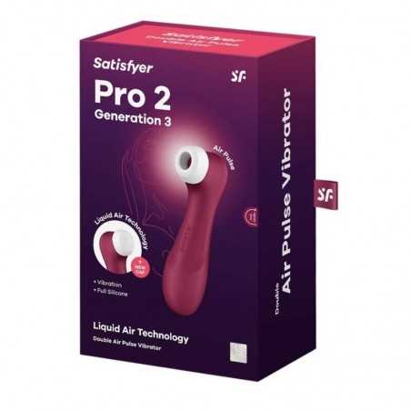 SATISFYER PRO 2 GENERATION 3 TECHNOLOGIE A AIR LIQUIDE - VIN ROUGE