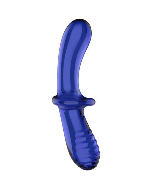 SATISFYER - GODE DOUBLE CRISTAL BLEU