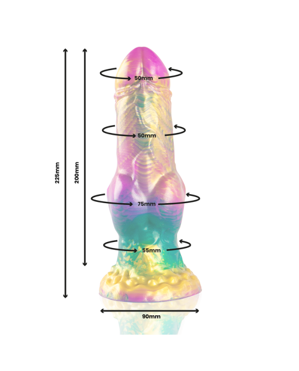 EPIC - GODE IRIS AVEC TESTICULES ARC-EN-CIEL DE PLAISIR