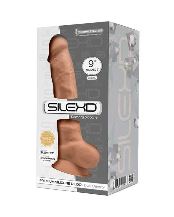 SILEXD - MODÈLE 1 PÉNIS RÉALISTE PREMIUM SILEXPAN SILICONE CARAMEL 23 CM