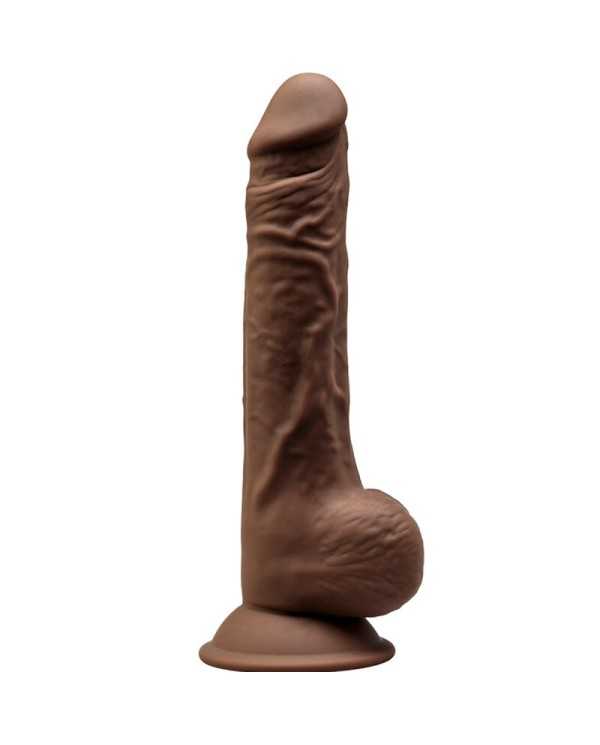 SILEXD - MODÈLE 1 PÉNIS RÉALISTE PREMIUM SILEXPAN SILICONE MARRON 24 CM