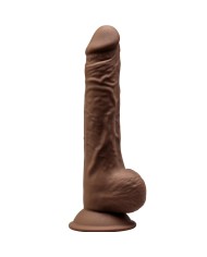 SILEXD - MODÈLE 1 PÉNIS RÉALISTE PREMIUM SILEXPAN SILICONE MARRON 24 CM