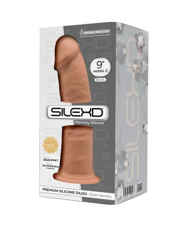 SILEXD - MODÈLE 2 PÉNIS RÉALISTE PREMIUM SILEXPAN SILICONE CARAMEL 23 CM