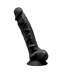 SILEXD - MODÈLE 1 PÉNIS RÉALISTE PREMIUM SILEXPAN SILICONE NOIR 20 CM