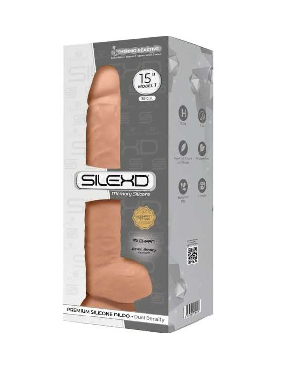 SILEXD - MODÈLE 1 PÉNIS RÉALISTE PREMIUM SILEXPAN SILICONE 38 CM