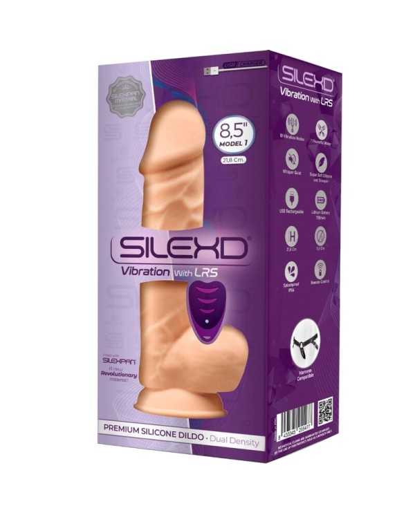 SILEXD - MODÈLE 1 VIBRATEUR PÉNIS RÉALISTE SILICONE PREMIUM SILEXPAN TÉLÉCOMMANDE 21.8 CM