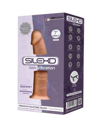 SILEXD - MODÈLE 1 VIBRATEUR PÉNIS RÉALISTE SILICONE PREMIUM SILEXPAN 17.5 CM