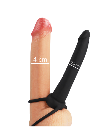 MYTHOLOGY - GODE ANAL COBI ONYX AVEC ANNEAU DE BITE ET TESTICULE SILICONE 13 CM