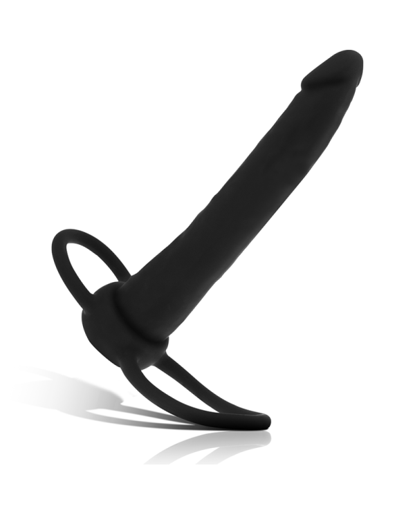 MYTHOLOGY - GODE ANAL COBI ONYX AVEC ANNEAU DE BITE ET TESTICULE SILICONE 13 CM