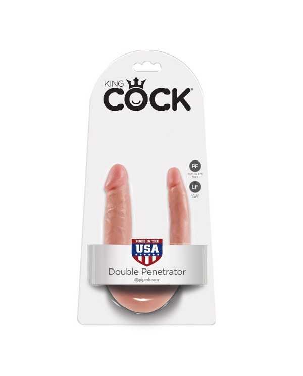 KING COCK - GODE DOUBLE PÉNÉTRATION 12.7 CM NATUREL