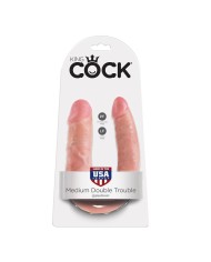 KING COCK - GODE DOUBLE PÉNÉTRATION 13.9 CM NATUREL