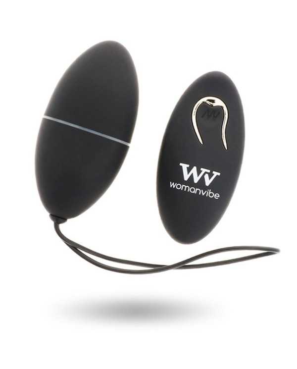 WOMANVIBE - ALSAN EGG TELECOMMANDE NOIR SILICONE NOIR