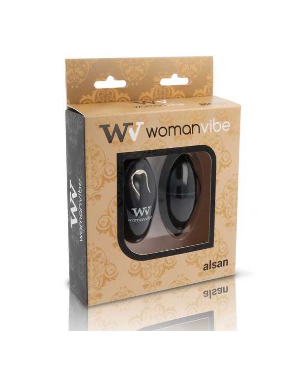 WOMANVIBE - ALSAN EGG TELECOMMANDE NOIR SILICONE NOIR