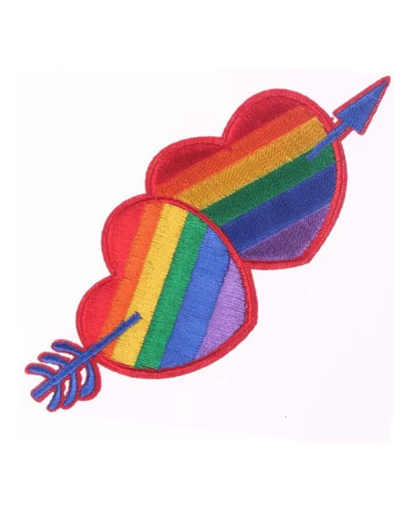 PRIDE - PATCH COEUR DRAPEAU LGBT