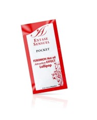 EXTASE SENSUAL - HUILE DE MASSAGE AUX PHÉROMONES EFFET CHALEUR SUCETTE 10 ML