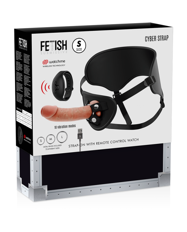 FETISH SUBMISSIVE CYBER STRAP - HARNAIS DE TÉLÉCOMMANDE TECHNOLOGIE WATCME S