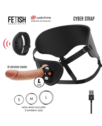 FETISH SUBMISSIVE CYBER STRAP - HARNAIS DE TÉLÉCOMMANDE TECHNOLOGIE WATCME L