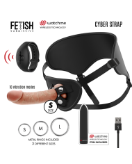 FETISH SUBMISSIVE CYBER STRAP - HARNAIS TÉLÉCOMMANDE ET BULLET VIBRANT TECHNOLOGIE WATCME S