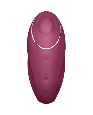 SATISFYER - TAP & CLIMAX 1 VIBRATEUR LAY-ON ROUGE