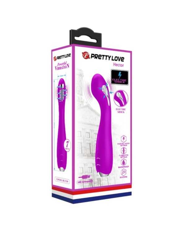 PRETTY LOVE - VIBRATEUR ÉLECTROCHOC RECHARGEABLE HECTOR-IMPERMÉABLE VIOLET