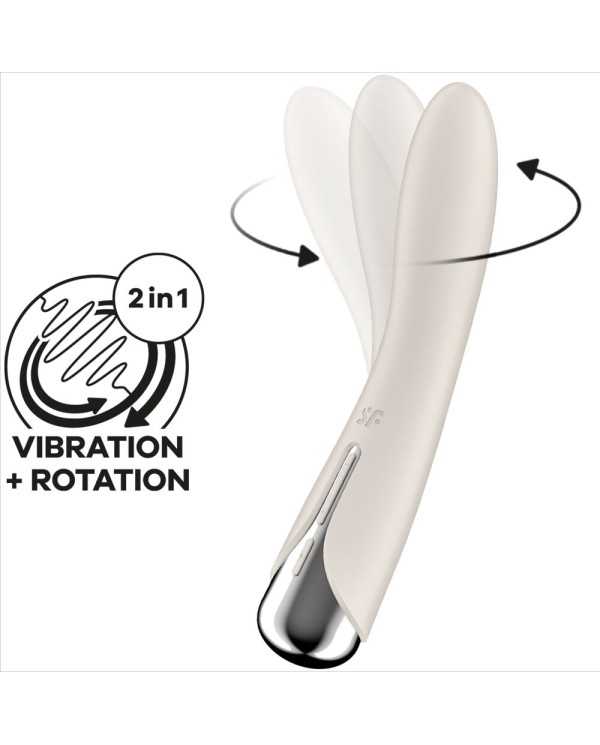 SATISFYER - VIBRATEUR ROTATEUR SPINNING VIBE 1 G-SPOT BEIGE