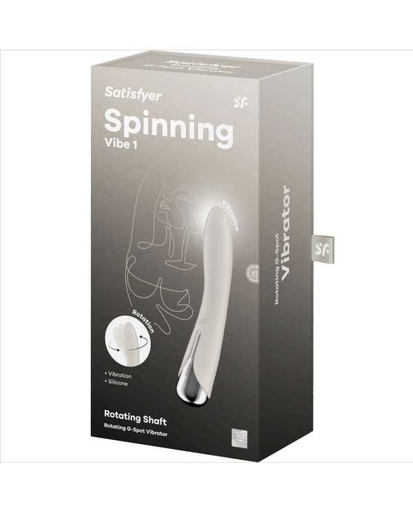 SATISFYER - VIBRATEUR ROTATEUR SPINNING VIBE 1 G-SPOT BEIGE