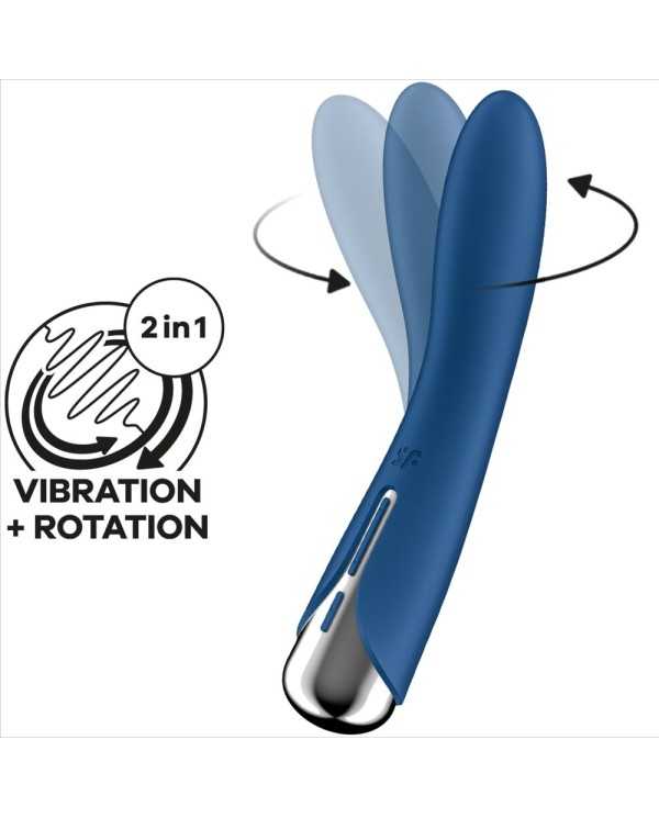 SATISFYER - VIBRATEUR ROTATEUR BLEU SPINNING VIBE 1 G-SPOT