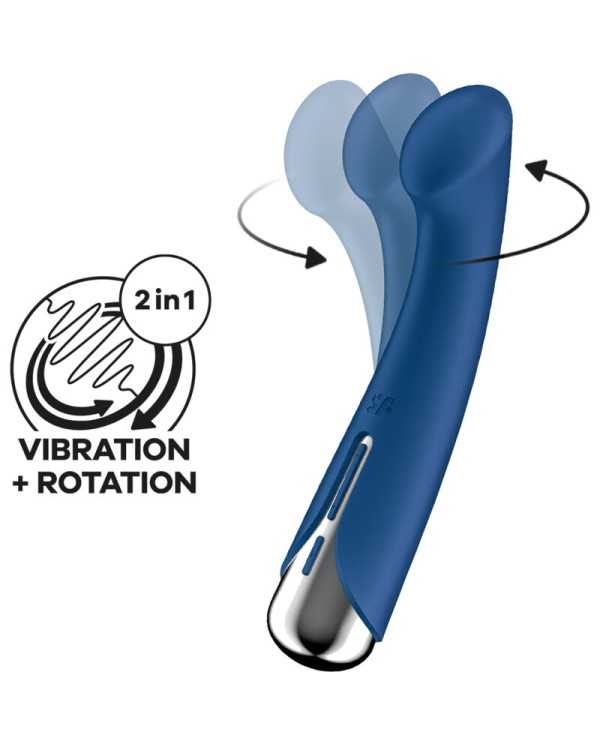 SATISFYER - SPINNING G-SPORT 1 VIBRATEUR ROTATOR BLEU