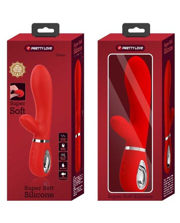 PRETTY LOVE - VIBRATEUR MULTIFONCTION G-SPOT THOMAS ROUGE