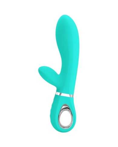 PRETTY LOVE - VIBRATEUR MULTIFONCTION G-SPOT THOMAS VERT AQUA