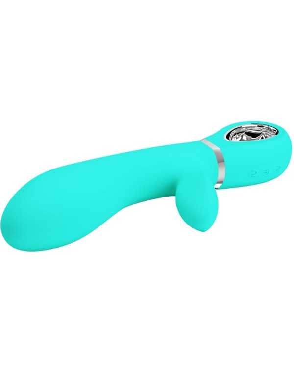 PRETTY LOVE - VIBRATEUR MULTIFONCTION G-SPOT THOMAS VERT AQUA