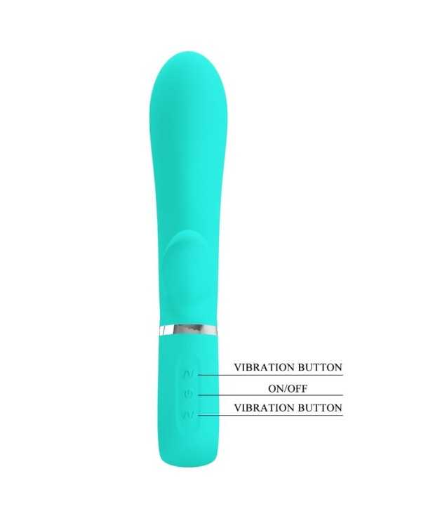 PRETTY LOVE - VIBRATEUR MULTIFONCTION G-SPOT THOMAS VERT AQUA