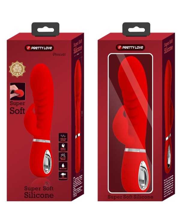 PRETTY LOVE - VIBRATEUR MULTIFONCTION G-SPOT PRESCOTT ROUGE