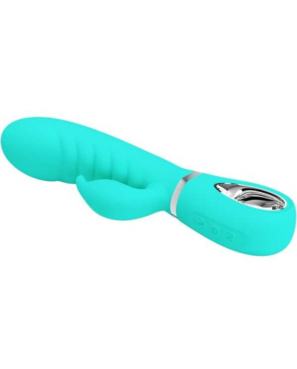 PRETTY LOVE - VIBRATEUR MULTIFONCTION G-SPOT PRESCOTT VERT AQUA