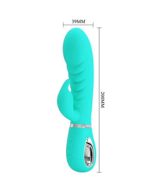 PRETTY LOVE - VIBRATEUR MULTIFONCTION G-SPOT PRESCOTT VERT AQUA