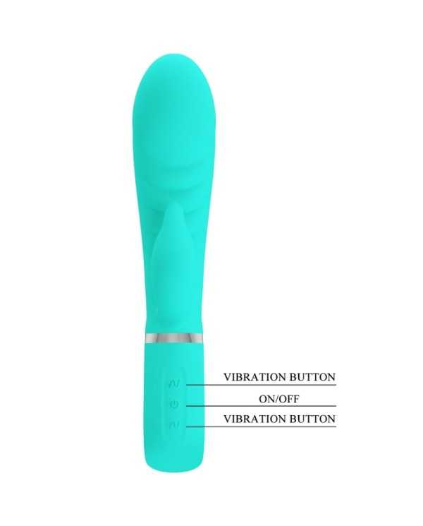 PRETTY LOVE - VIBRATEUR MULTIFONCTION G-SPOT PRESCOTT VERT AQUA