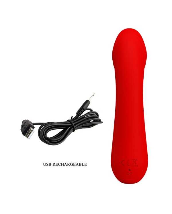 PRETTY LOVE - VIBRATEUR RECHARGEABLE CETUS ROUGE