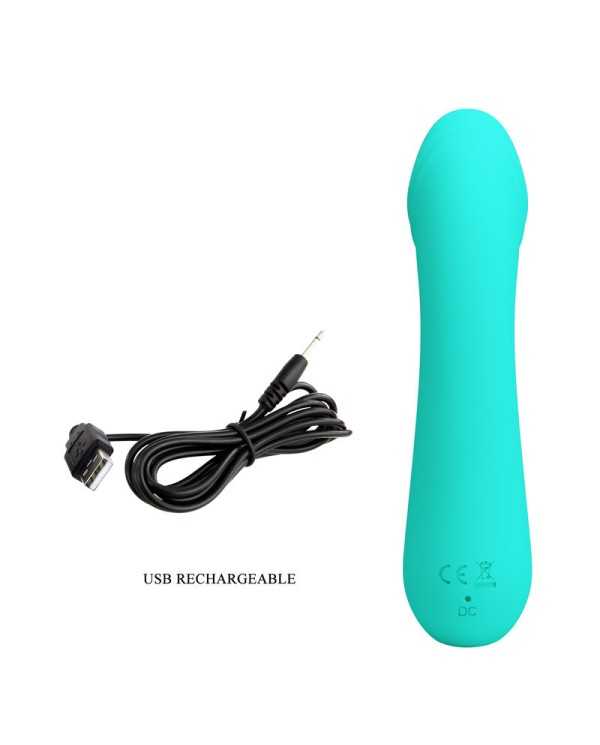 PRETTY LOVE - VIBRATEUR RECHARGEABLE CETUS VERT AQUA