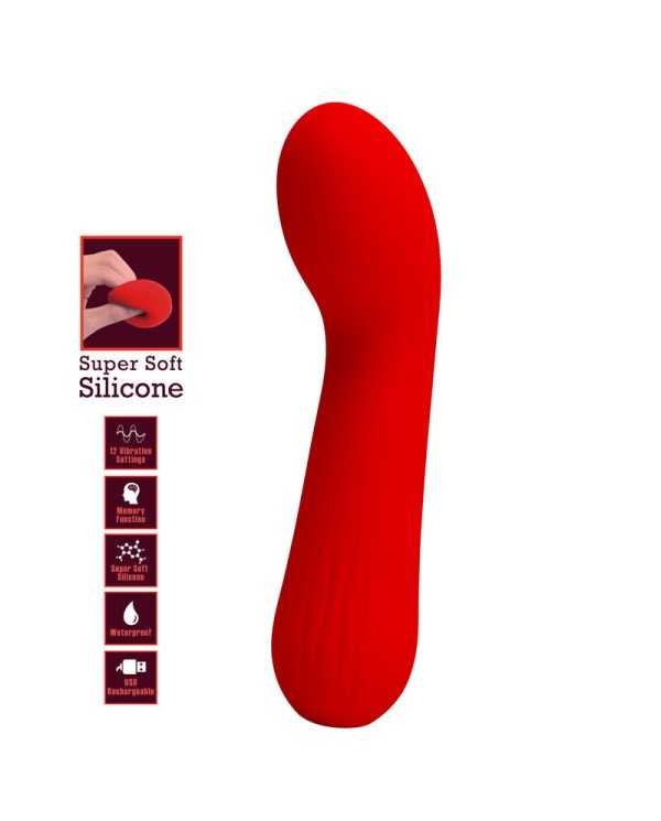 PRETTY LOVE - VIBRATEUR RECHARGEABLE FAUN ROUGE