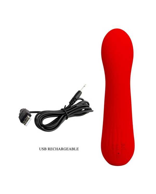 PRETTY LOVE - VIBRATEUR RECHARGEABLE FAUN ROUGE