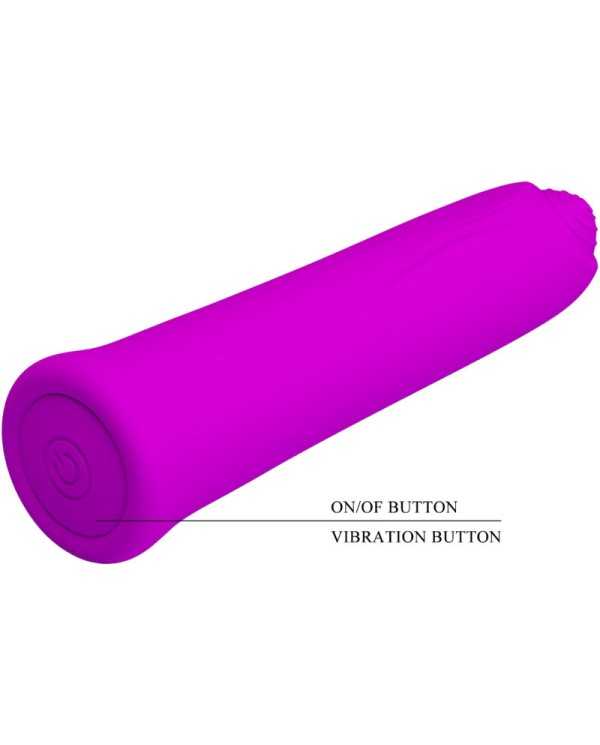 PRETTY LOVE - VIBRATEUR CURTIS MINI SUPER POWER 12 VIBRATIONS EN SILICONE VIOLETTE