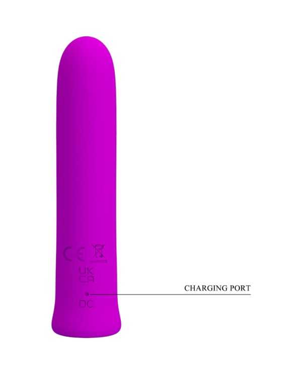 PRETTY LOVE - VIBRATEUR CURTIS MINI SUPER POWER 12 VIBRATIONS EN SILICONE VIOLETTE