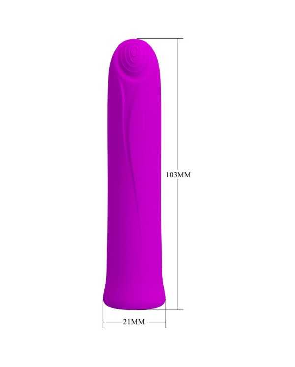 PRETTY LOVE - VIBRATEUR CURTIS MINI SUPER POWER 12 VIBRATIONS EN SILICONE VIOLETTE