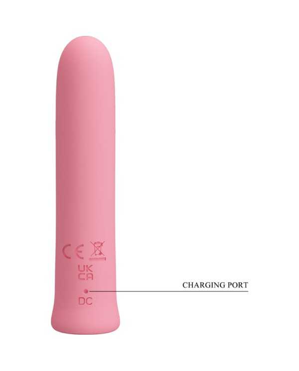 PRETTY LOVE - VIBRATEUR CURTIS MINI SUPER POWER 12 VIBRATIONS EN SILICONE ROSE