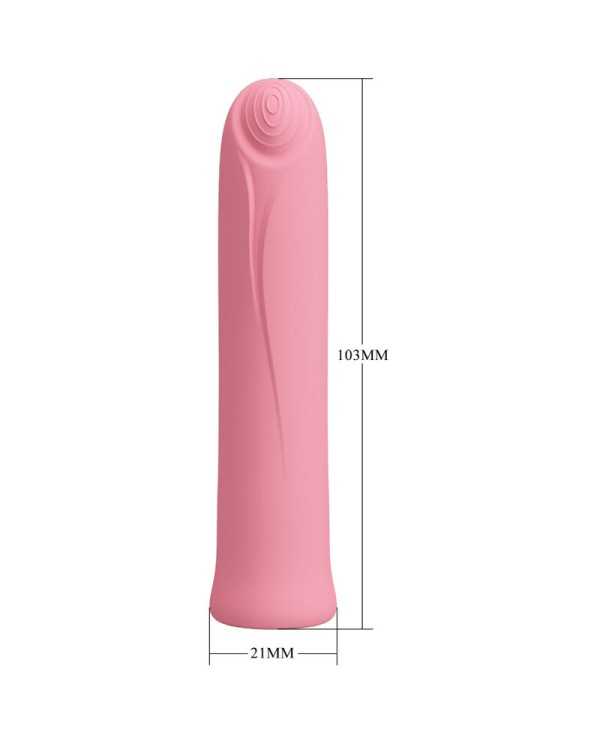 PRETTY LOVE - VIBRATEUR CURTIS MINI SUPER POWER 12 VIBRATIONS EN SILICONE ROSE