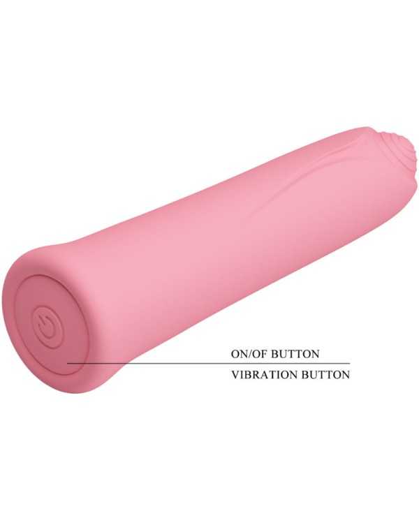 PRETTY LOVE - VIBRATEUR CURTIS MINI SUPER POWER 12 VIBRATIONS EN SILICONE ROSE