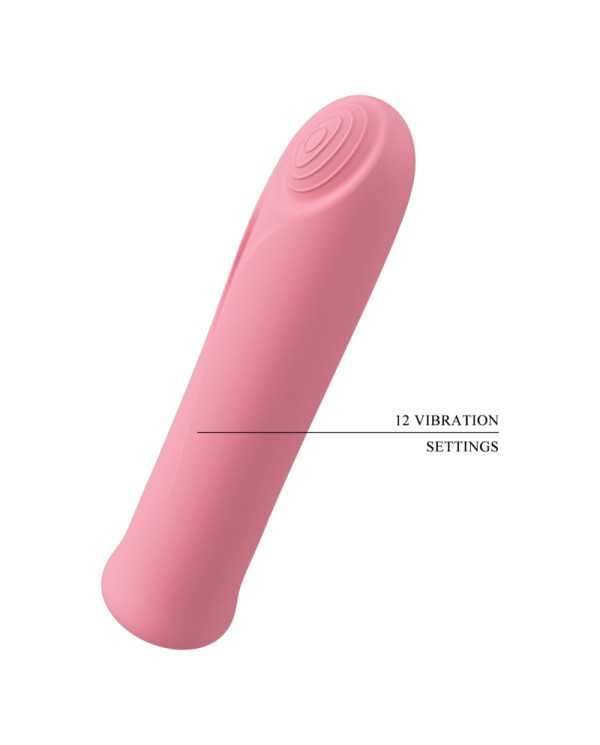 PRETTY LOVE - VIBRATEUR CURTIS MINI SUPER POWER 12 VIBRATIONS EN SILICONE ROSE