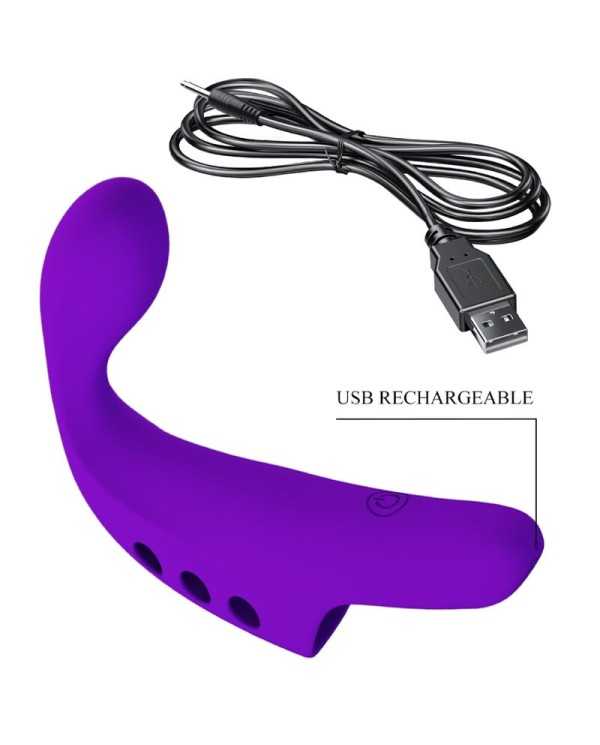 PRETTY LOVE - VIBRATEUR DOIGT RECHARGEABLE GORGON VIOLET