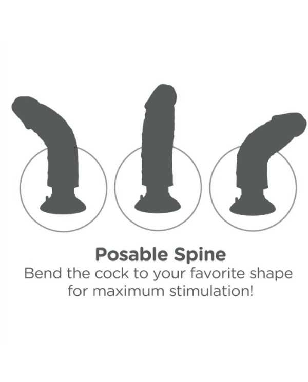 KING COCK - GODE VIBRATEUR 20.32 CM NATUREL