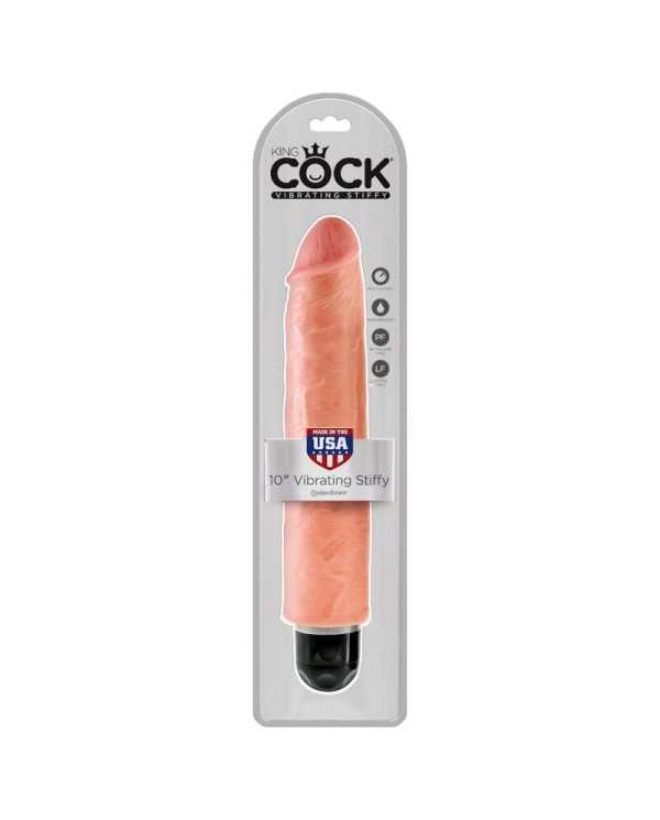 KING COCK - VIBRATEUR RIGIDE RÉALISTE 25.4 CM NATUREL